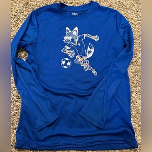 Athletic Works Blue Fox Soccer Long Sleeve Tee